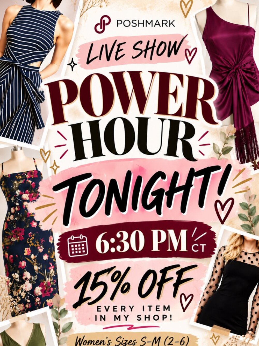 15% OFF EVERYTHING TONIGHT! 6:30 PM Central